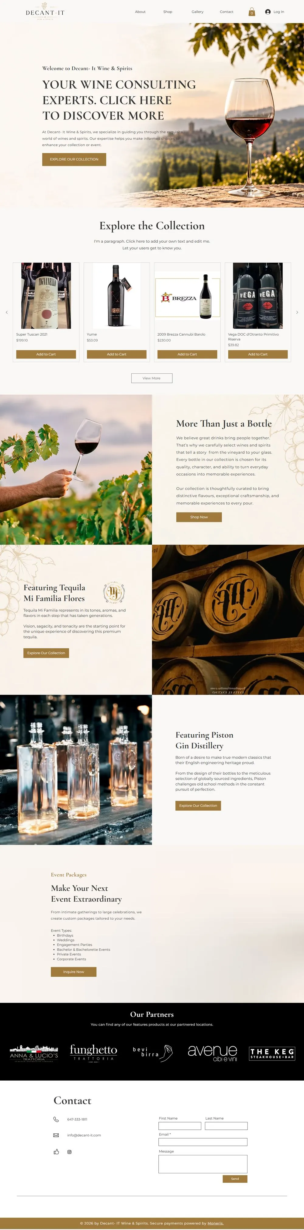Full redesigned Decant-It homepage
